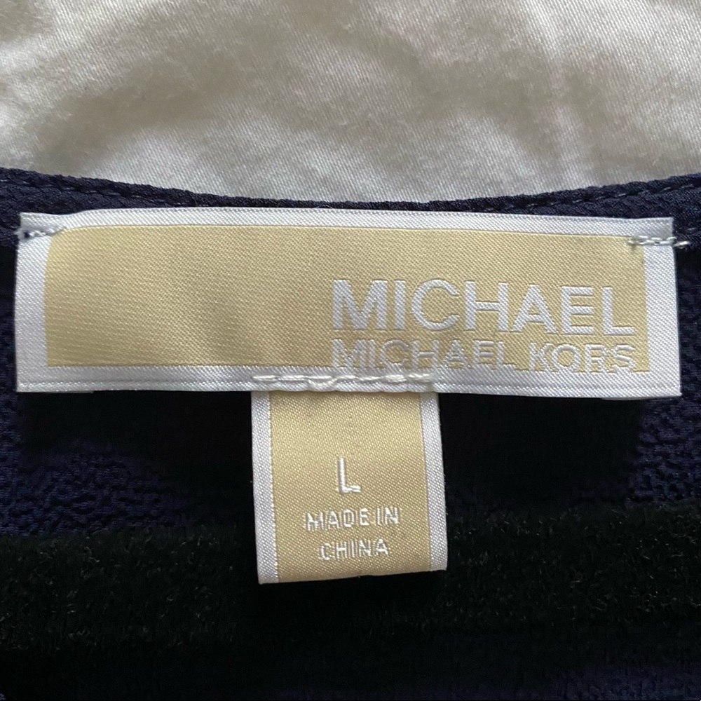 MICHAEL Michael Kors Button Blouse Navy Blue - Picture 3 of 3